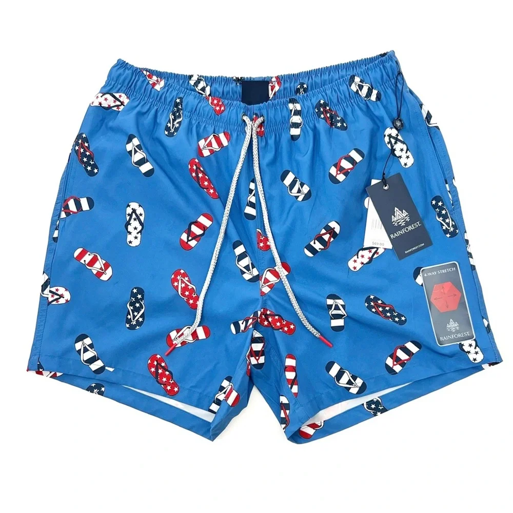 NEW Rainforest Flip-flop Swim Trunks Large